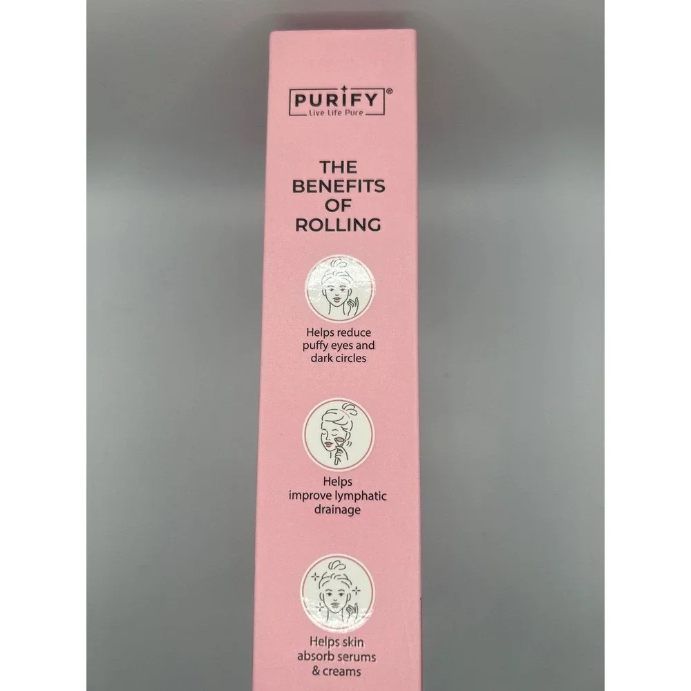 Purify Electric Vibrating Facial Roller Rose Quartz Massager PY-FCRLL-100 #941